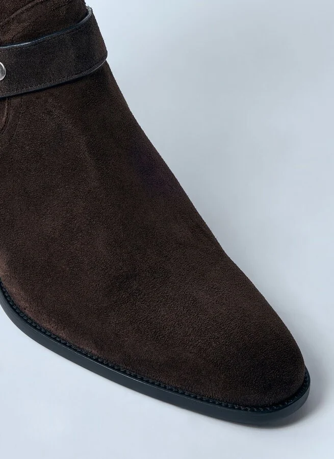 Saint Laurent Wyatt Harness Boots - Man Boots Brown Eu - 43 - Image 3
