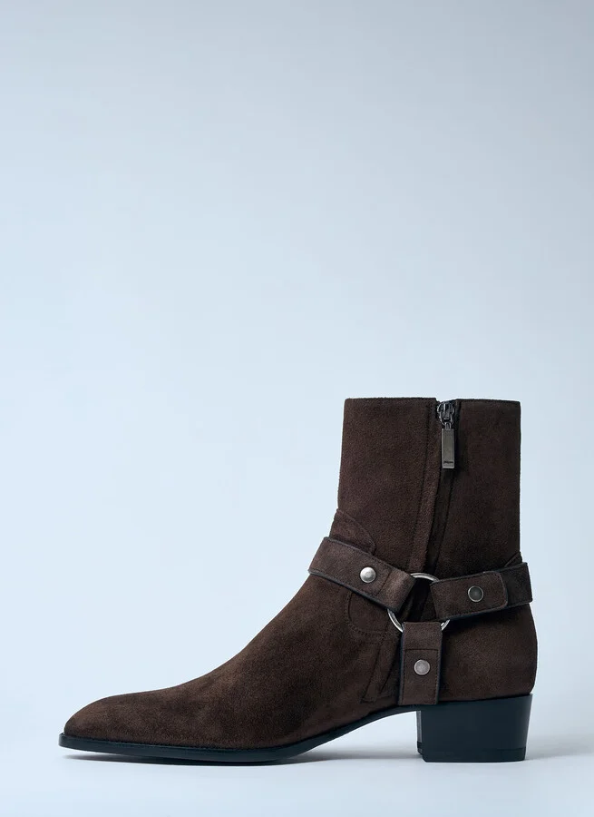 Saint Laurent Wyatt Harness Boots - Man Boots Brown Eu - 43 - Image 4