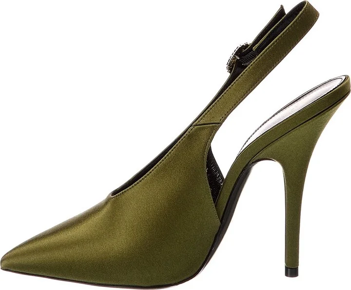 Saint Laurent Yasmeen 115 Satin Slingback Pump - Image 2