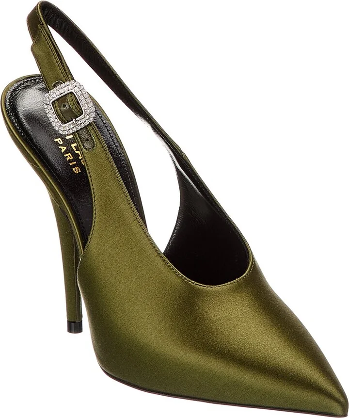 Saint Laurent Yasmeen 115 Satin Slingback Pump