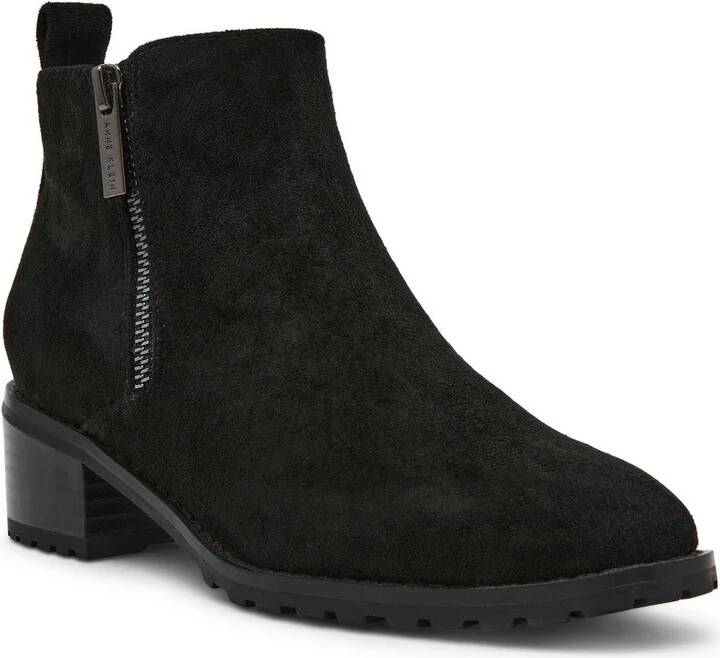 Saka01f9 Womens Zipper Suede Ankle Boots