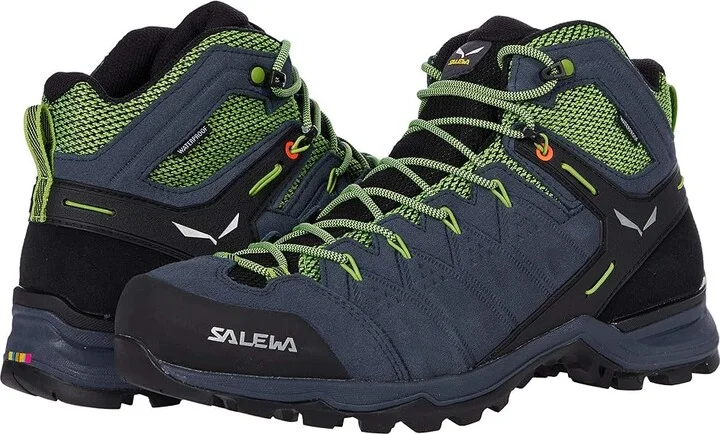 SALEWA Alp Mate Mid Wp Men's Shoes Ombre Blue/Pale Frog : 10 M, Textile/Leather