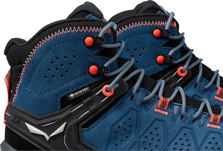 SALEWA Alp Trainer 2 Mid Women's Shoes Java blue/Fluo Coral : 6 M, Textile/Suede/Leather - Image 6
