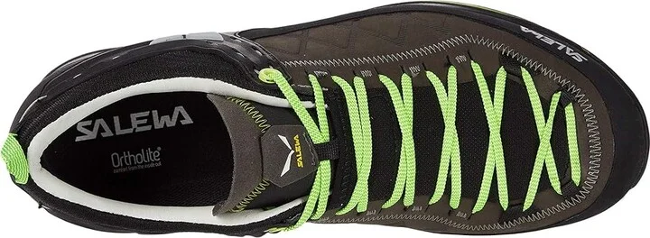 SALEWA Mountain Trainer 2 L Men's Shoes Smoked/Fluo Green : 7 M, Leather - Image 3
