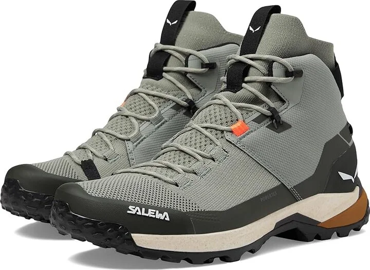 SALEWA Puez Knit Mid PTX Men's Shoes Shadow/Dark Olive : 9 M, Rubber