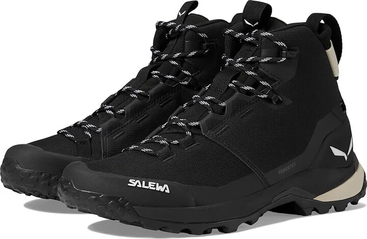 SALEWA Puez Mid PTX Women's Boots Black/Black : 6.5 M, Rubber/Synthetic