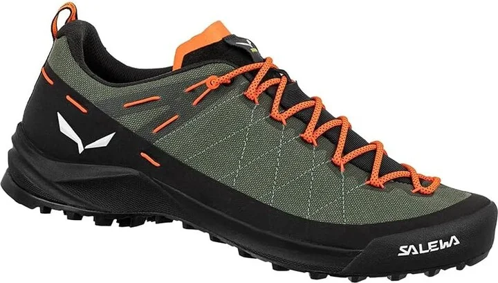 SALEWA Wildfire Canvas Men's Shoes Raw Green/Black : 8 M, Canvas/Leather