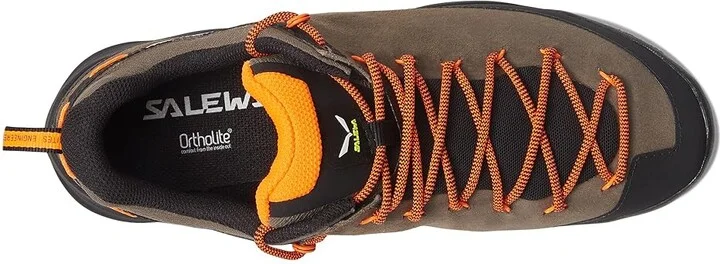 SALEWA Wildfire Leather Men's Shoes Bungee Cord/Black : 8 M, Suede - Image 2