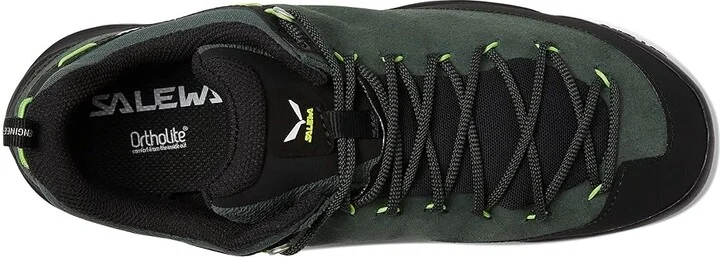 SALEWA Wildfire Leather Men's Shoes Raw Green/Black : 7.5 M, Suede - Image 2