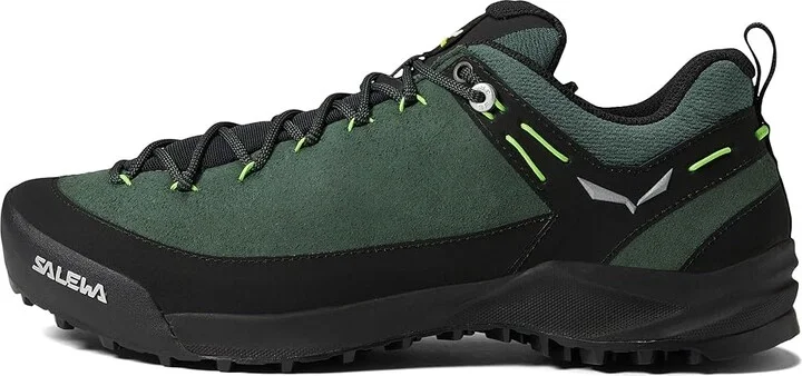 SALEWA Wildfire Leather Men's Shoes Raw Green/Black : 7.5 M, Suede - Image 6