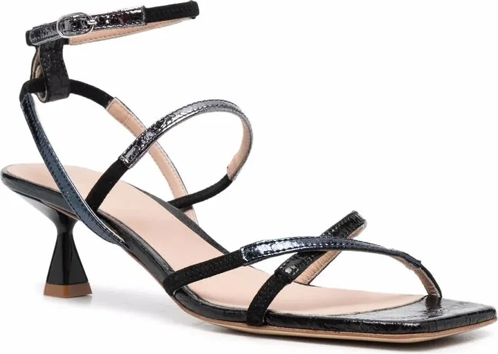 Sally metallic-effect heeled sandals - Image 2