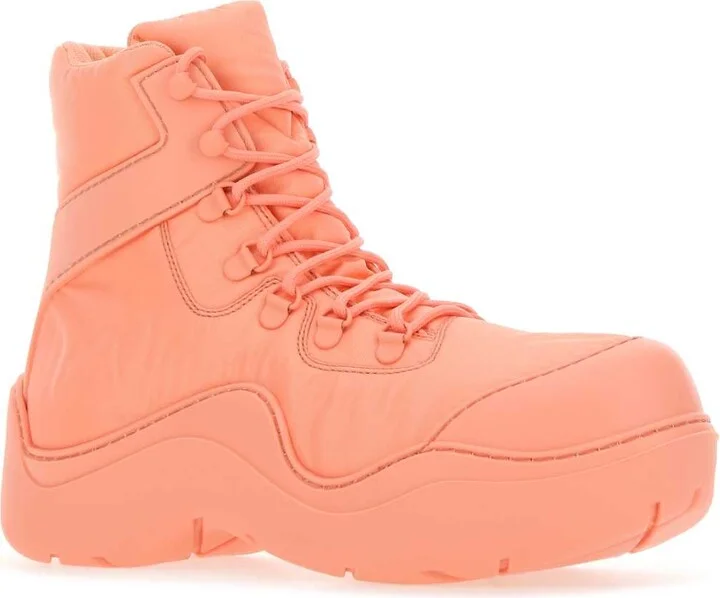 Salmon Nylon And Rubber Puddle Bomber Ankle Boots - Image 2