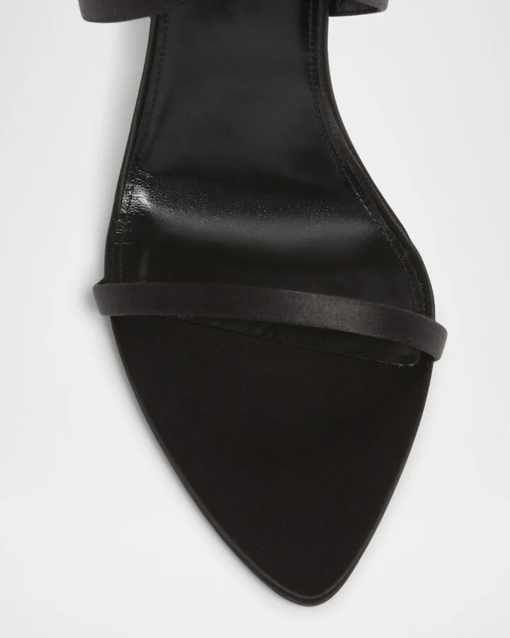 Salome Satin Strappy Wedge Sandals - Image 5