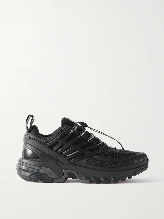 Salomon - Acs Pro Advanced Rubber-trimmed Mesh Sneakers - Black