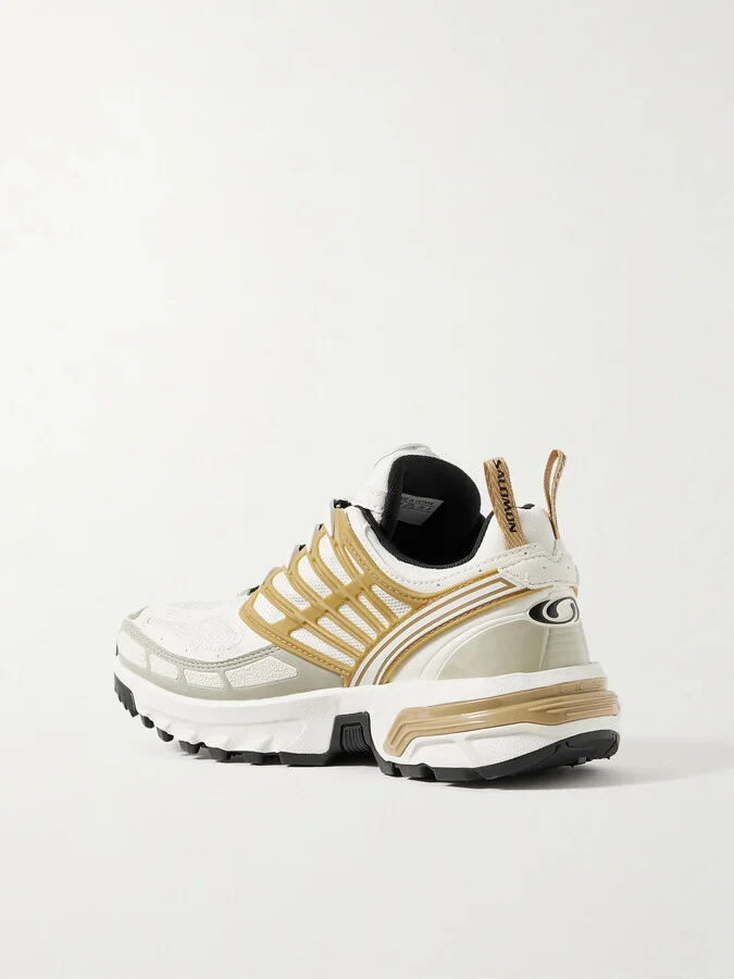 Salomon - Acs Pro Gtx Rubber-trimmed Gore-tex® And Faux Leather Sneakers - Yellow - Image 3