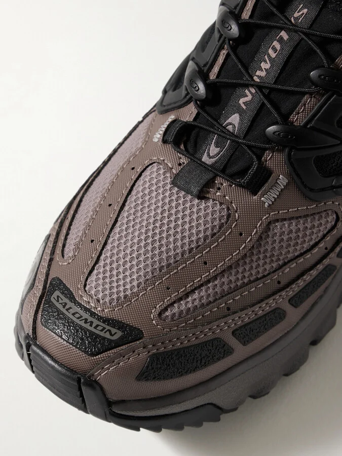 Salomon - Acs Pro Rubber-trimmed Mesh And Faux Leather Sneakers - Brown - Image 4