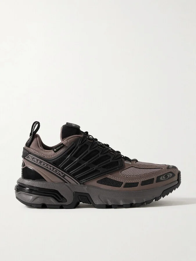 Salomon - Acs Pro Rubber-trimmed Mesh And Faux Leather Sneakers - Brown