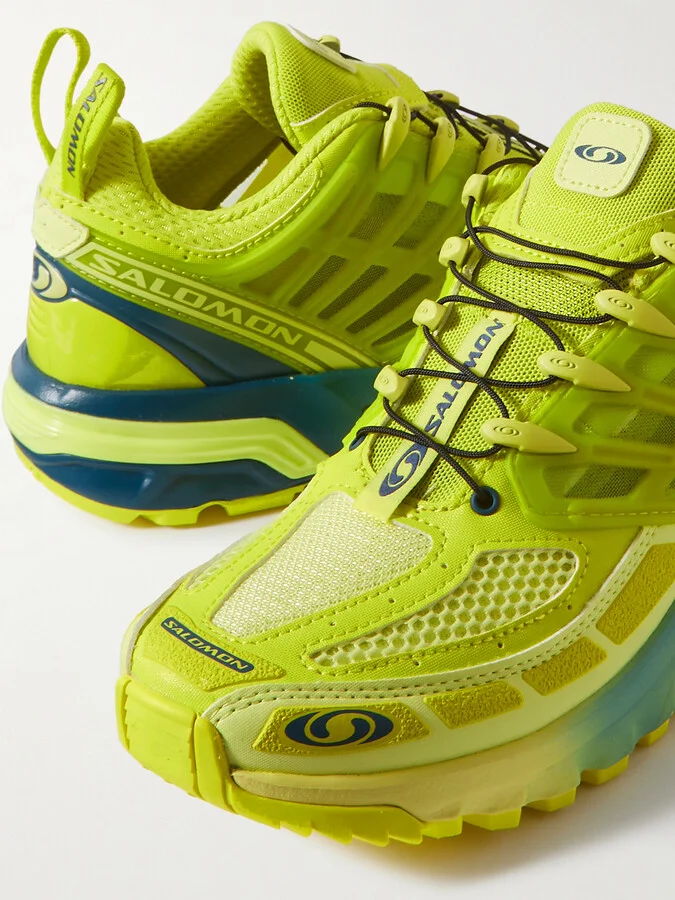 Salomon - Acs Pro Rubber-trimmed Mesh Sneakers - Yellow - Image 4