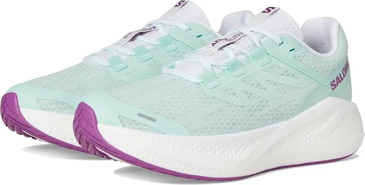 Salomon Aero Glide 3 Women's Running Shoes Bay/White/Willowherb : 6 B - Medium, Synthetic