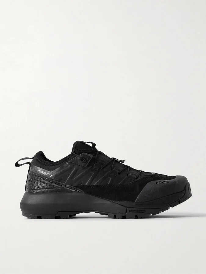 Salomon - Alpinway Advanced Suede And Rubber-trimmed Ripstop Sneakers - Black