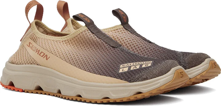 Salomon Beige & Gray RX Moc 3.0 Suede Sneakers - Image 4