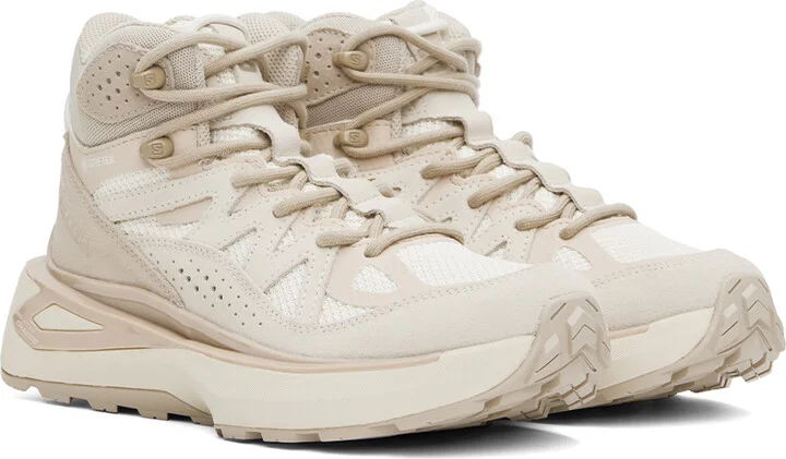 Salomon Beige Odyssey ELMT Mid Gore-Tex Sneakers - Image 4