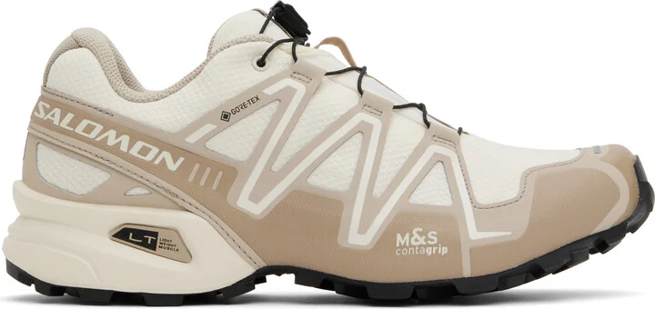 Salomon Beige & Off-White Speedcross 3 GORE-TEX Sneakers