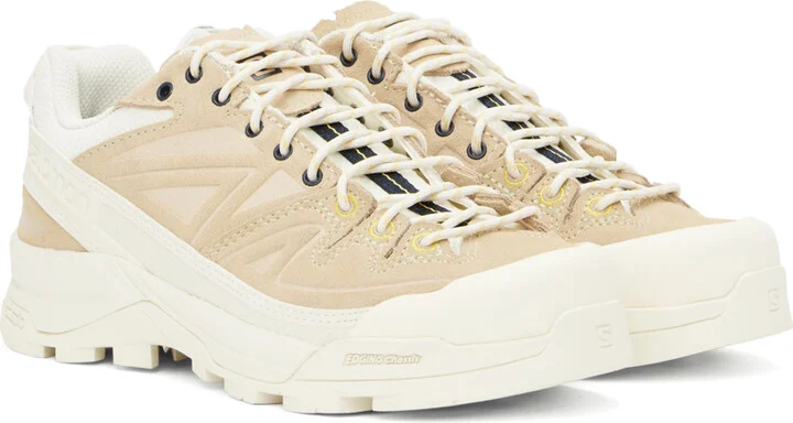 Salomon Beige X-Alp Leather Sneakers - Image 4