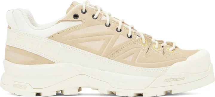 Salomon Beige X-Alp Leather Sneakers