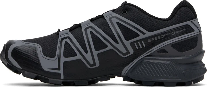 Salomon Black & Gray SPEEDCROSS 3 GORE-TEX Sneakers - Image 3