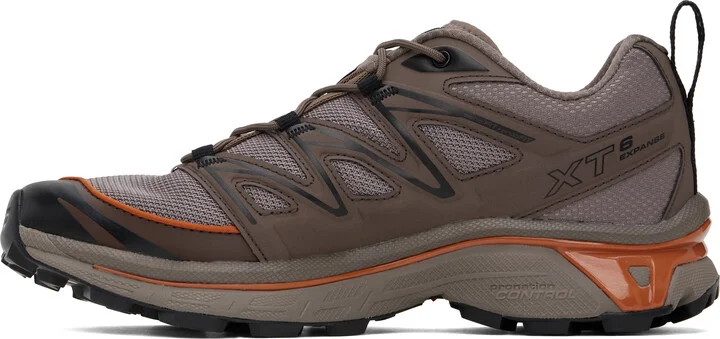 Salomon Brown & Orange Xt-6 Expanse Sneakers - Image 3