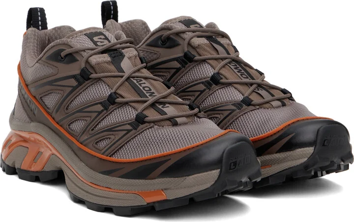 Salomon Brown & Orange Xt-6 Expanse Sneakers - Image 4