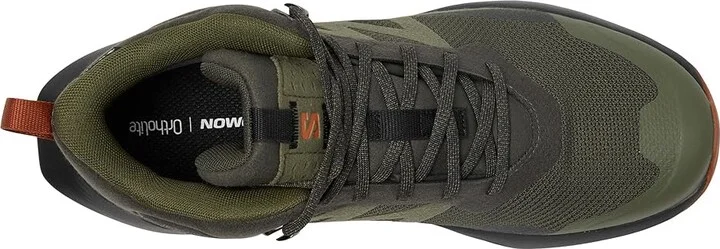 Salomon Elixir Activ Men's Walking Shoes Peat/Black/Caramel Cafe : 7.5 D - Medium, Leather/Rubber - Image 2