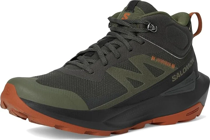 Salomon Elixir Activ Men's Walking Shoes Peat/Black/Caramel Cafe : 7.5 D - Medium, Leather/Rubber - Image 5