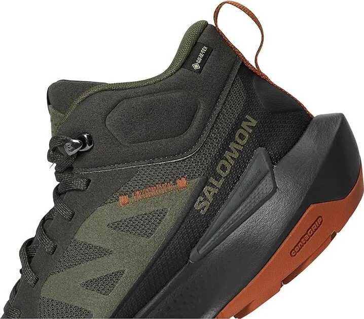 Salomon Elixir Activ Men's Walking Shoes Peat/Black/Caramel Cafe : 7.5 D - Medium, Leather/Rubber - Image 7