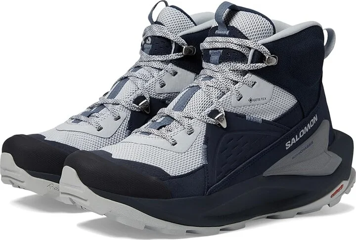 Salomon Elixir Mid GORE-TEX(r) Women's Boots Carbon/Pearl Blue/Flint Stone : 6.5 B - Medium, Synthetic