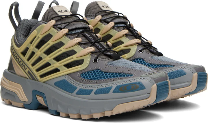 Salomon Gray & Blue ACS Pro Sneakers - Image 4