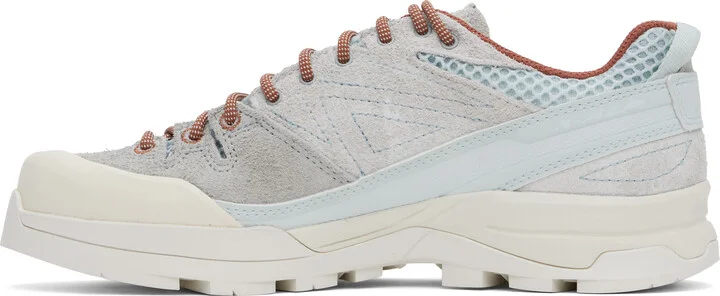 Salomon Gray & Blue X-ALP Suede Sneakers - Image 3
