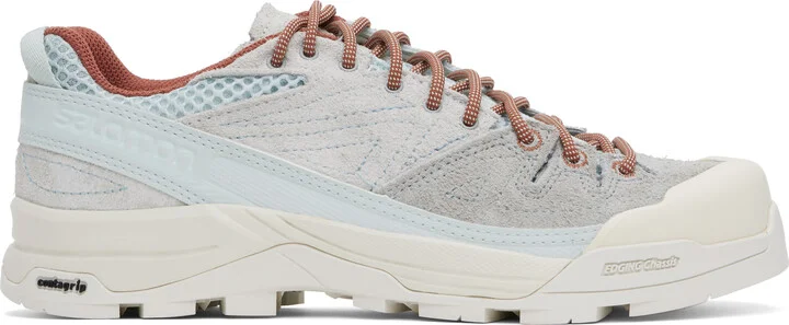 Salomon Gray & Blue X-ALP Suede Sneakers