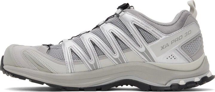 Salomon Gray & Silver XA Pro 3D Sneakers - Image 3
