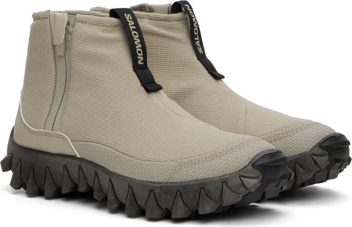 Salomon Gray Snowclog Mid Sneakers - Image 4