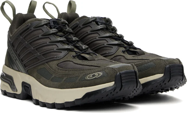 Salomon Khaki ACS PRO LEATHER Sneakers - Image 4