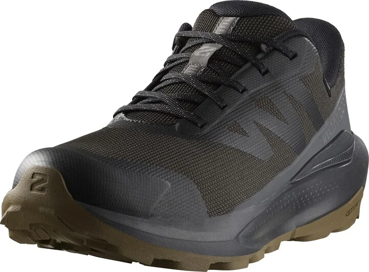 Salomon Men’s Elixir Tour Waterproof Winter Low Hiking Shoe - Black/Asphalt/Castlerock - 9.5