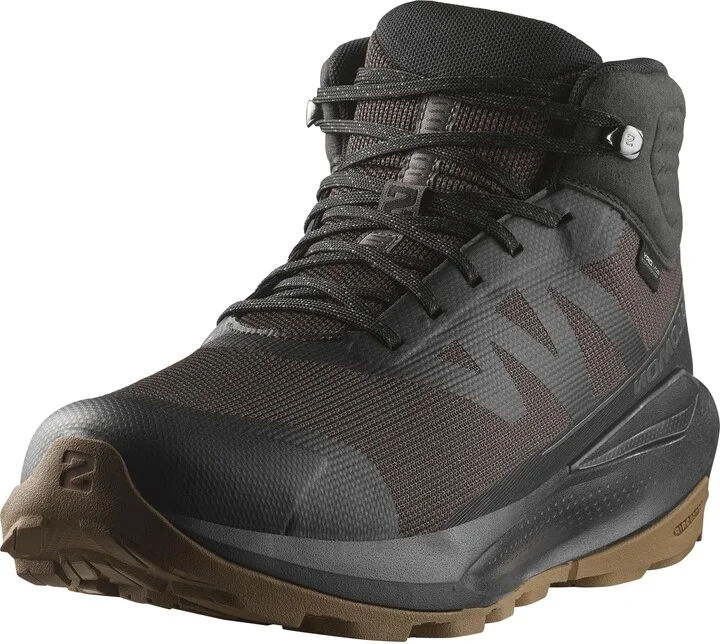 Salomon Men’s Elixir Tour Waterproof Winter Mid Hiking Shoe - Phantom/Black/Asphalt - 10