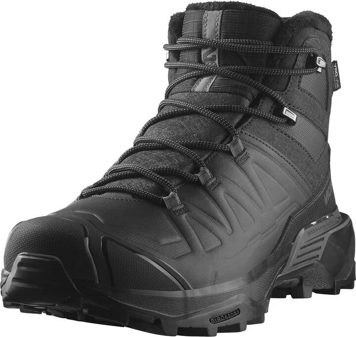Salomon Men’s X Ultra Snowpilot Waterproof Winter Hiking Boots - Black/Phantom/Castlerock - 12.5