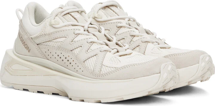 Salomon Off-White & Beige Odyssey ELMT Low Sneakers - Image 4