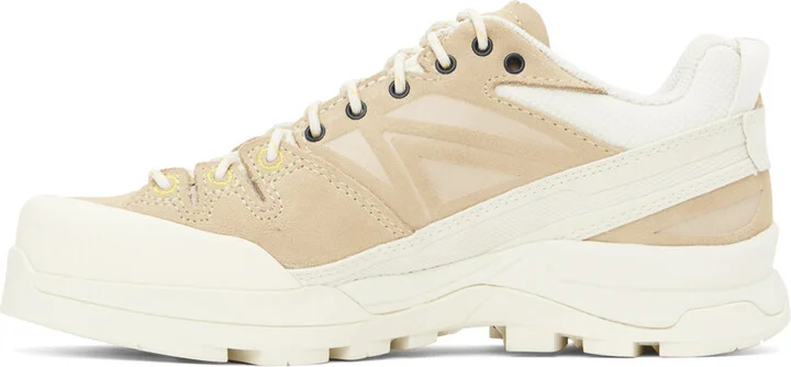 Salomon Off-White & Beige X-Alp Leather Sneakers - Image 3