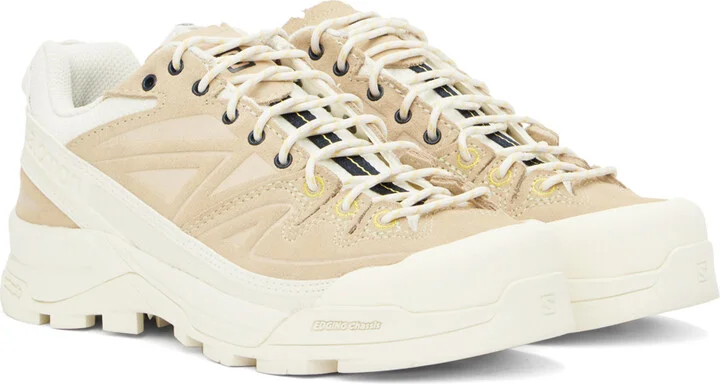 Salomon Off-White & Beige X-Alp Leather Sneakers - Image 4