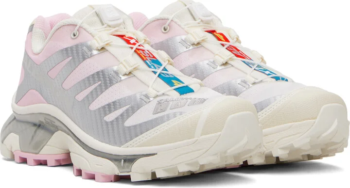 Salomon Pink & Silver XT-4 OG Sneakers - Image 4