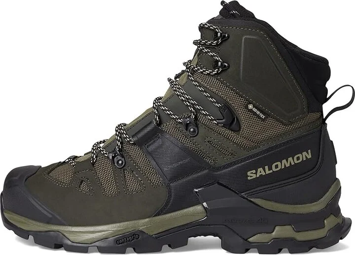 Salomon Quest 4 GTX(r) Men's Shoes Olive Night/Peat/Safari : 7.5 D - Medium, Textile/Suede/Leather - Image 6
